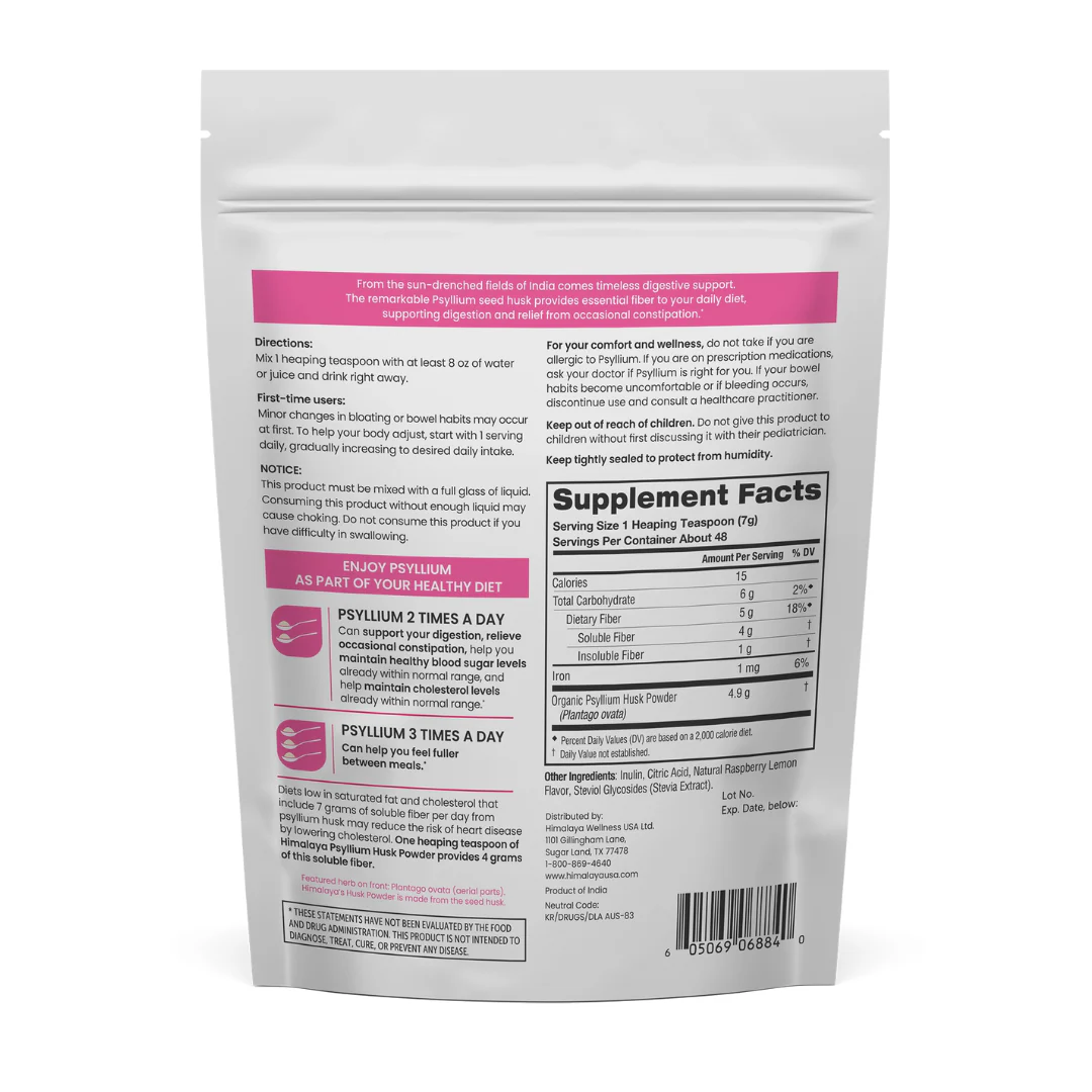 Psyllium Husk Powder Raspberry Lemon - Image 2